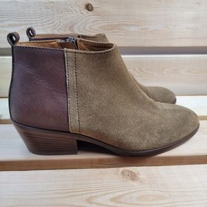 Madewell brown leather and suede ankle boots women size 6